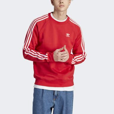 adidas sweater mit rotem muster|Rote Pullis .